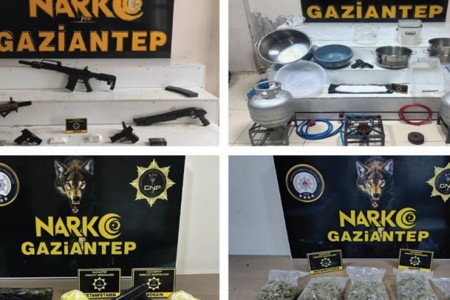 Gaziantep'te uyuşturucu operasyonu: 470 tutuklama